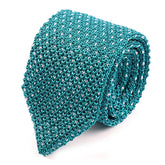 Light Blue Star Pointed Silk Knitted Tie - Tie Doctor