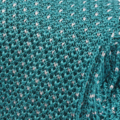 Light Blue Star Pointed Silk Knitted Tie - Tie Doctor