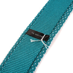 Light Blue Star Pointed Silk Knitted Tie - Tie Doctor