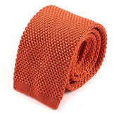 Dark Orange Silk Knitted Tie - Tie Doctor