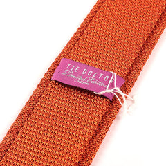 Dark Orange Silk Knitted Tie - Tie Doctor