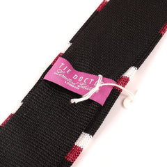 Rori Black & Red Striped Silk Knitted Tie 6cm