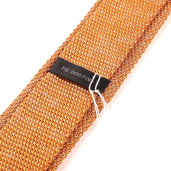 Orange Marl Silk Knitted Tie 6cm - Tie Doctor  