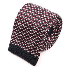 Brooks Red And Blue Silk Knitted Tie 5.5cm - Tie Doctor