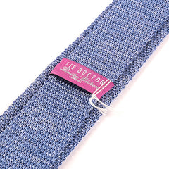 Light Blue Marl Silk Knitted Tie 6cm - Tie Doctor  
