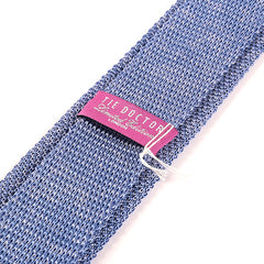 Light Blue Marl Silk Knitted Tie 6cm - Tie Doctor
