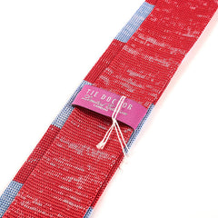 Janis Blue And Red Silk Knitted Tie - Tie Doctor