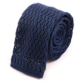 Oscar Blue Zigzag Silk Knitted Tie 6cm - Tie Doctor