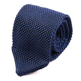 Egyptian Blue Pointed Silk Knitted Tie 6.5cm - Tie Doctor