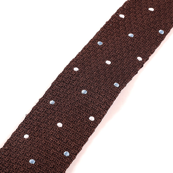 Brown Raised Silk Knitted Tie 5cm - Tie Doctor  