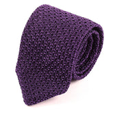 Tiwa Purple Pointed Silk Knitted Tie 7cm, One of One - Tie Doctor