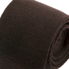 Dark Brown Pointed Wool Knitted Tie 6.5cm