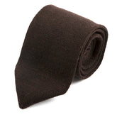 Dark Brown Pointed Wool Knitted Tie 6.5cm