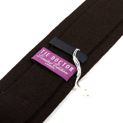 Dark Brown Pointed Wool Knitted Tie 6.5cm