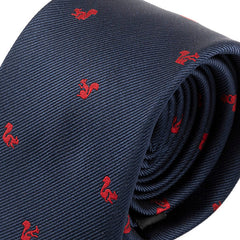 Blue Squirrel Print Tie 7.5cm - Tie Doctor