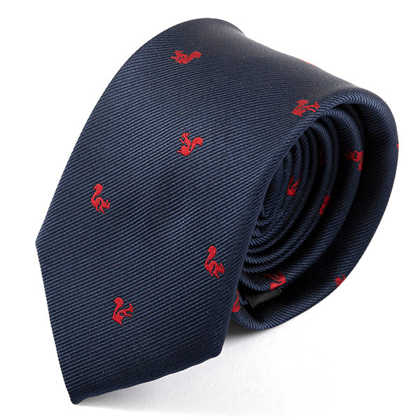 Blue Squirrel Print Tie 7.5cm - Tie Doctor
