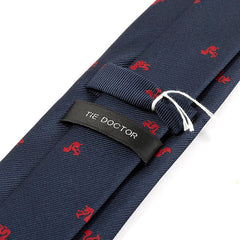 Blue Squirrel Print Tie 7.5cm - Tie Doctor
