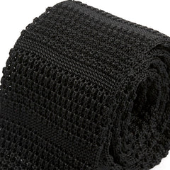 Curtis Black Silk Knitted Tie 6cm - Tie Doctor  