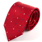 Red Multi Star Wide Silk Tie 8cm - Tie Doctor
