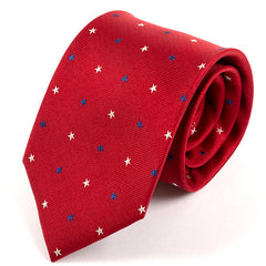 Red Multi Star Wide Silk Tie 8cm - Tie Doctor
