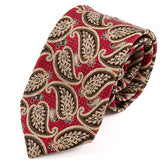 Red Hermosa Large Paisley Silk Tie 7.5cm - Tie Doctor