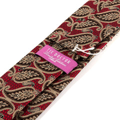 Red Hermosa Large Paisley Silk Tie 7.5cm - Tie Doctor  