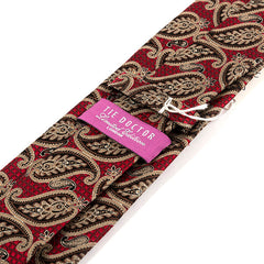 Red Hermosa Large Paisley Silk Tie 7.5cm - Tie Doctor