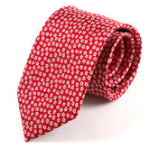 Red Mini Floral Silk Tie 8cm