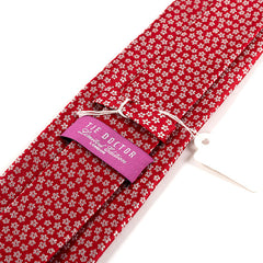 Red Mini Floral Silk Tie 8cm