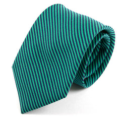 Green & Blue Striped Silk Tie 7.5cm - Tie Doctor  