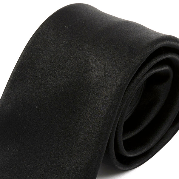 Black Danso Slim Silk Tie 7cm - Tie Doctor  