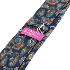 Dofi Blue Paisley Silk Tie 7cm - Tie Doctor