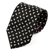 Adric Black Paisley Silk Tie 8cm - Tie Doctor