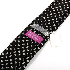 Adric Black Paisley Silk Tie 8cm - Tie Doctor