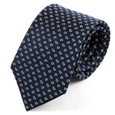Navy Blue Mini Paisley Silk Tie 7cm - Tie Doctor