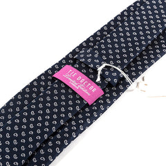 Navy Blue Mini Paisley Silk Tie 7cm - Tie Doctor