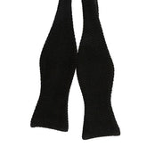 Black Self-Tie Silk Knitted Bow Tie 7cm