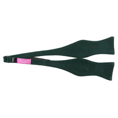 Dark Green Self-Tie Silk Knitted Bow Tie 7cm
