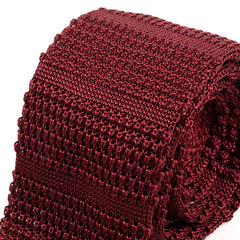 Curtis Red Striped Silk Knitted Tie 6cm - Tie Doctor