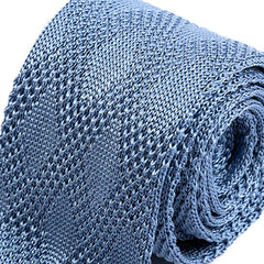 Atinu Blue Silk Knitted Tie, One of One - Tie Doctor
