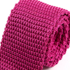 Azalea Pink Silk Knitted Tie 6cm - Tie Doctor  