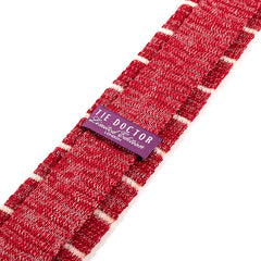 Dark Pink Marl Striped Silk Knitted Tie 6.5cm - Tie Doctor  
