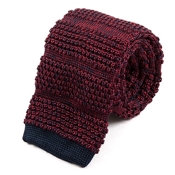 Curtis Red Marl Silk Knitted Tie 6.5cm - Tie Doctor  