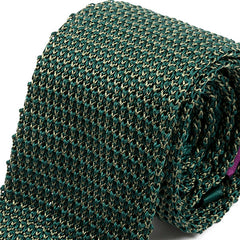 Green Fusion Silk Knitted Tie 6cm - Tie Doctor
