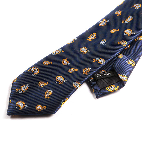 Blue Gold Paisley 6cm Slim Tie - Tie Doctor  