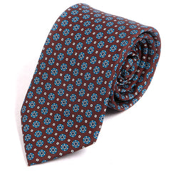 Rocco Brown Mini Medallion Motif Tie - Tie Doctor