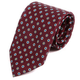 Classic Burgundy Mini Floral Motif Tie - Tie Doctor