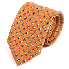 Gold Mini Floral IMS Motif Tie - Tie Doctor