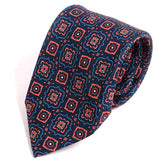 Cass Blue & Orange Mac-Inspired Motif Print Tie - Tie Doctor
