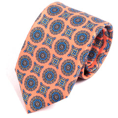 Soft Orange Mac-Inspired IMS Medallion Tie - Tie Doctor